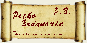 Petko Brdanović vizit kartica